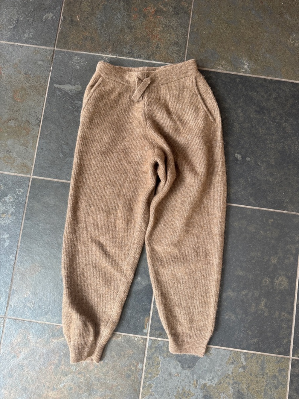 Zara Brown Knit Jogger Pants